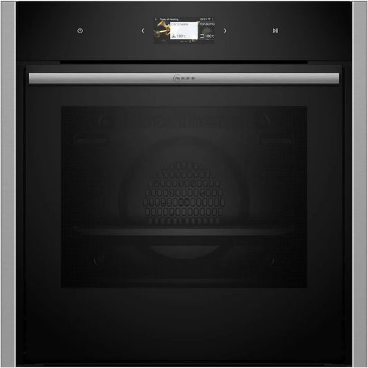 Neff Slide e oculte B64CS71N0, CircoTerm, N90, Full Touch TFT Color e mostra gráficos, 60 x 60 cm, aço inoxidável, pirólise, conexão doméstica