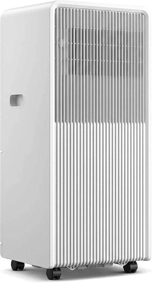 GIOFEOIK 24-H ar condicionado, rodas de viagem, temporizador, 10000 Btu, ar condicionado móvel 12000 BTU Cools 350 Pi2, comando à distância, ventilador, Kit de janela