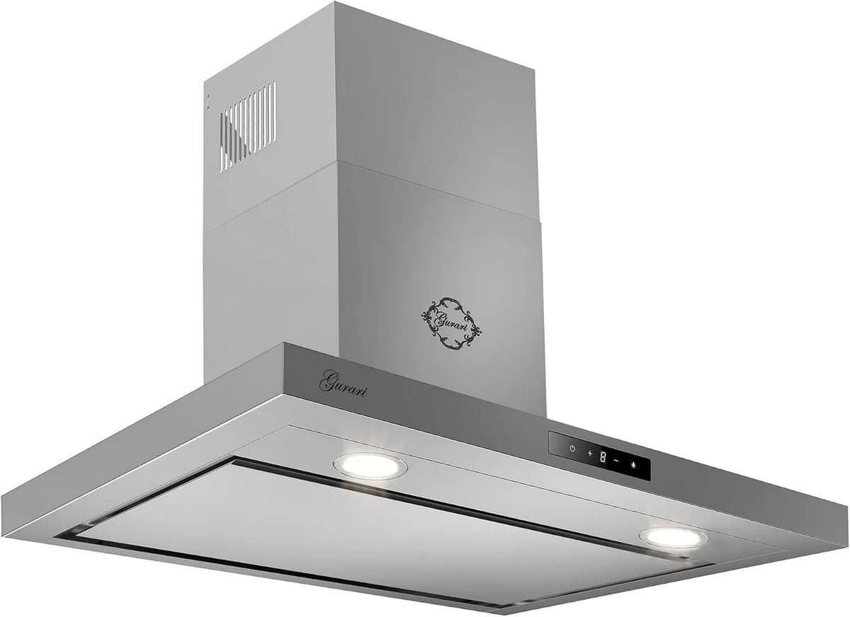 exaustor, 90 cm, 1000 m3/h, capa de cozinha, instalação de parede, toque, aço inoxidável, Gurari Capa de parede CH 5001+ recirculação