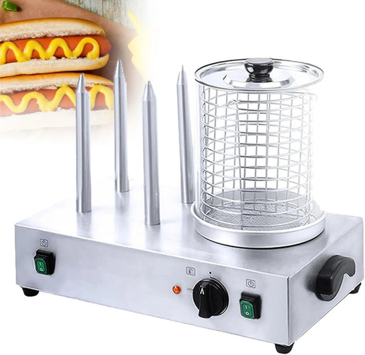Cashwise Forno elétrico, vapor, máquina de cachorro quente, aquecedor elétrico de Chignon, fabricante de salsichas de forno de rolo de cachorros quentes com