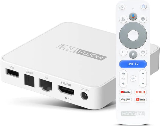 Google 2.4G, 5GHz 32GB Smart TV, TV, 4K UHD, HDR, Wi-Fi, Bluetooth, Wi-Fi Banda dupla, Homatics Box R Lite V2 Multimedia Player 4K Google TV