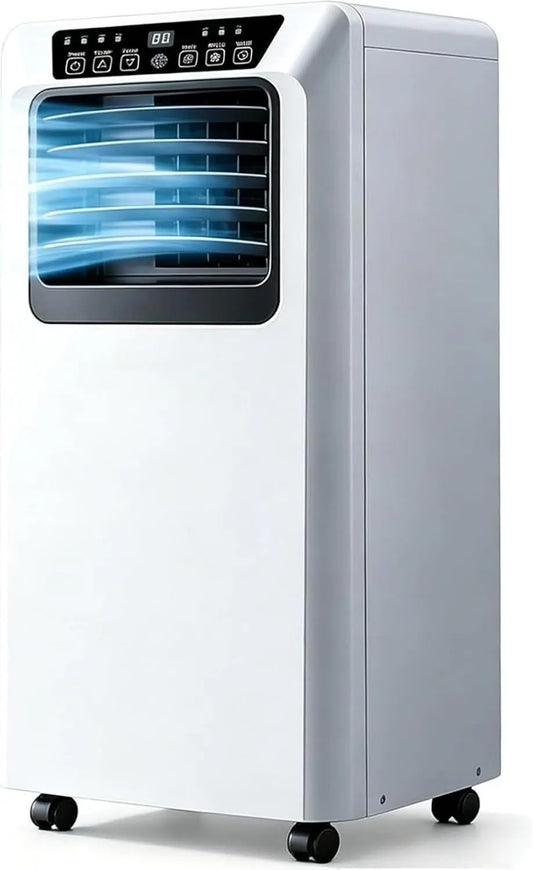 GYFGRTQ Ar condicionado de ar 3-em-1 24 horas, classe A, portátil, temporizador, silencioso, para divisões de até 25m2 Domic, 9000btu, ar condicionado móvel 7000/9000