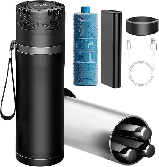 Aloskart Frigorífico elétrico, USB, 2 zonas de temperatura, transporte de insulina e medicamentos, mini-frigorífico portátil, 3 EN 1 Glaciere portátil para insulina