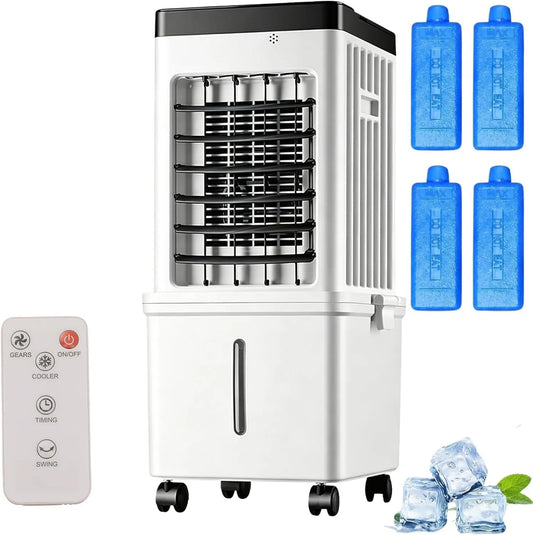 Générique 3-em-1, ar condicionado de 15 L, oscilação, silencioso, 3 modos, ar condicionado móvel sem tubo de exaustão 15L, ventilador Brumificador e humidificador