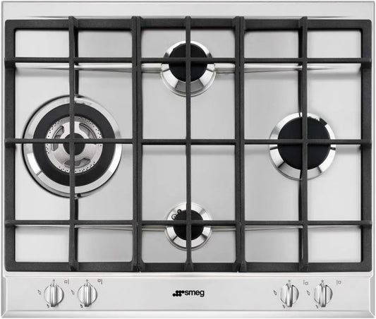 Smeg P261xGH Placa de gás, placa de gás, placa de gás, placa de gás, aço inoxidável
