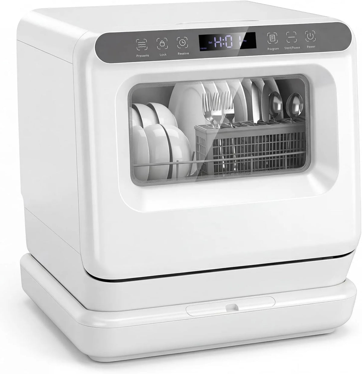 Máquina de lavar loiça 24h 168h, 45cm, 25 L, 850 W, 6 programas, formato magro, instalação gratuita, temporizador, tanque grande, camping, ecrã LED, Lavagem GIANTEx