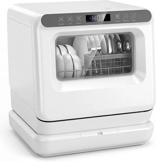 Máquina de lavar loiça 24h 168h, 45cm, 25 L, 850 W, 6 programas, formato magro, instalação gratuita, temporizador, tanque grande, camping, ecrã LED, Lavagem GIANTEx
