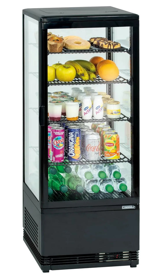 Casselin Vidro refrigerado, 58 L, Caselina CVR58LN, Caselina CVR58LN - Caixa de vidro refrigerado mini positivo 58L Preto