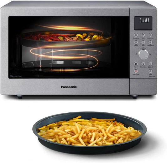 Panasonic NN-CD58RSEPG 4-em-1 Microondas, 27 L, 1000/1300 W, 19 programas, grelha, inversor, aço inoxidável, microondas, botão rotativo