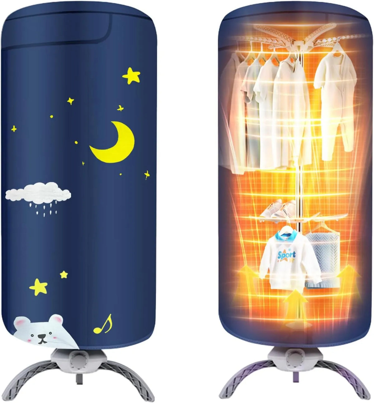 SAMTANGFAI Secador, móvel, camping, roupa interior, roupas de bebê, mini secador de secagem rápida, meias e sapatos