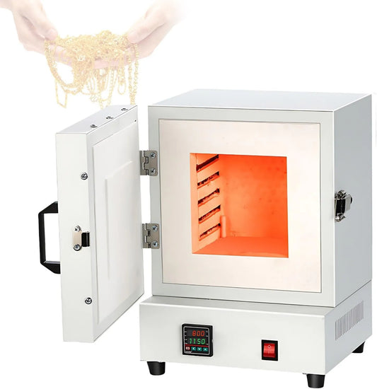 PRECISTECH Forno elétrico, 2000 W, compacto, profissional, Kiln 1150°C para Homeware, Mini forno de cerâmica elétrica 2000w, Jóias, Laboratório e