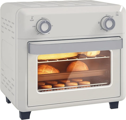 Forno elétrico, 10 L, 1000 W, 80 a 230 °C, temporizador, grelha, compacto, 60 min temporizador, temperatura ajustável 80°C-230°C, HOMCOM Mini Fornalha À Air Chaud