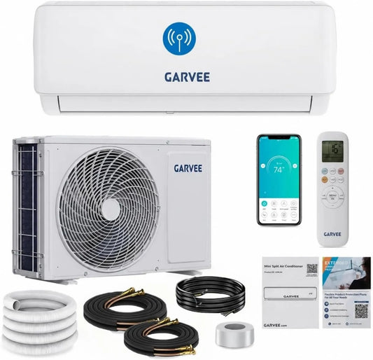 RBFGYIOP Ar condicionado, Instalação montada em parede, 9000 BTU, Ar condicionado Split - Refrigeração e Aquecimento - 9000 BTU - Ar condicionado montado em parede - Modo de relógio - Economia