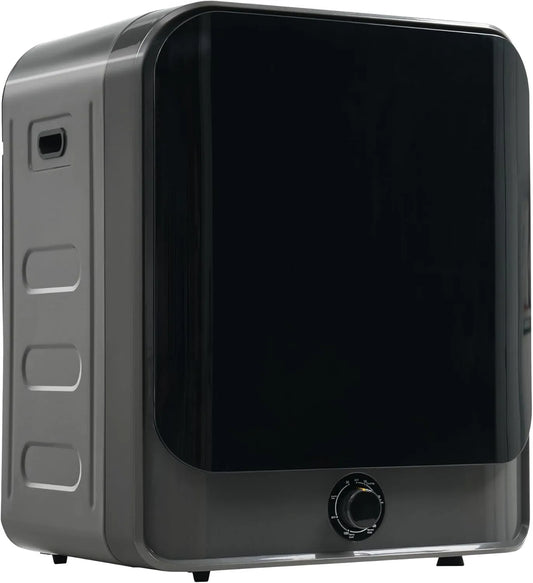 FUNEBIKE Secador, 4 programas, 5 kg, instalação de parede, preto, Capacidade 3-4, 4 Programas de secagem dos quais Ar Frio