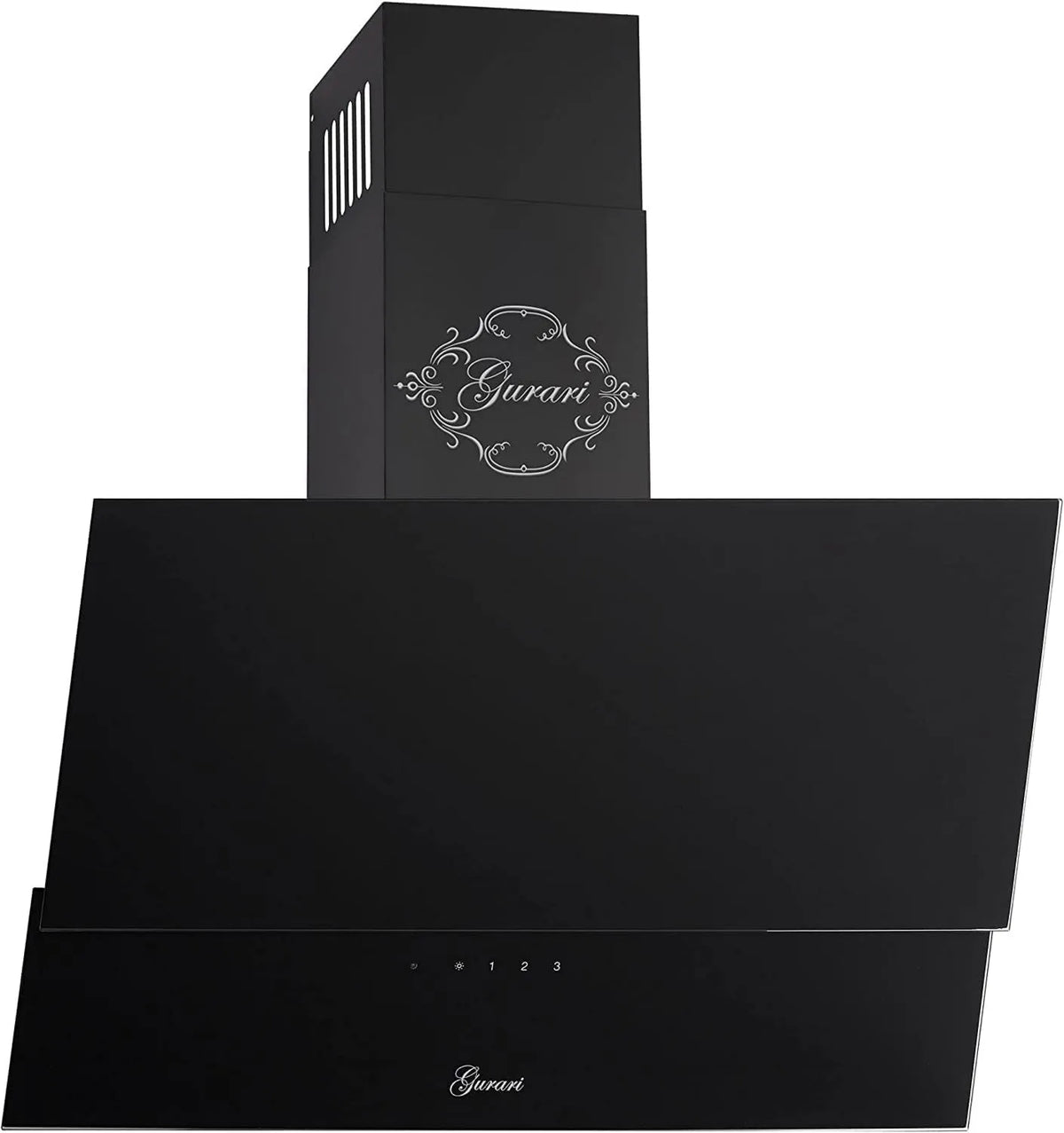 Gurari exaustor, 60 cm, 1000 m3/h, classe energética A, capa de cozinha, inclinação, evacuação e reciclagem, instalação de parede, comando à distância