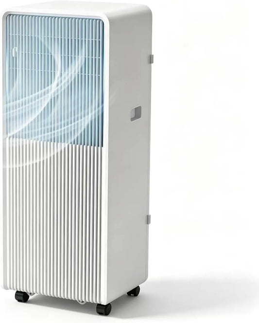 Wuufake Ar condicionado, ventilador de desumidificador de refrigeração até 46 m2, 10000 BTU, UK Compatível, Ecrã Digital, Multi-Viteses para Casa e Escritório