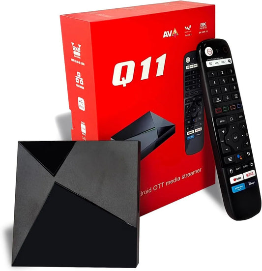 Smart TV Q11 S905x4, 11 polegadas, TV, Wi-Fi, Android OS, 4GB RAM 32GB ROM, 4G, 5G Dual WiFi, Ethernet 1000M, BT4, BOxPUT Q11 TV Box Amlogic