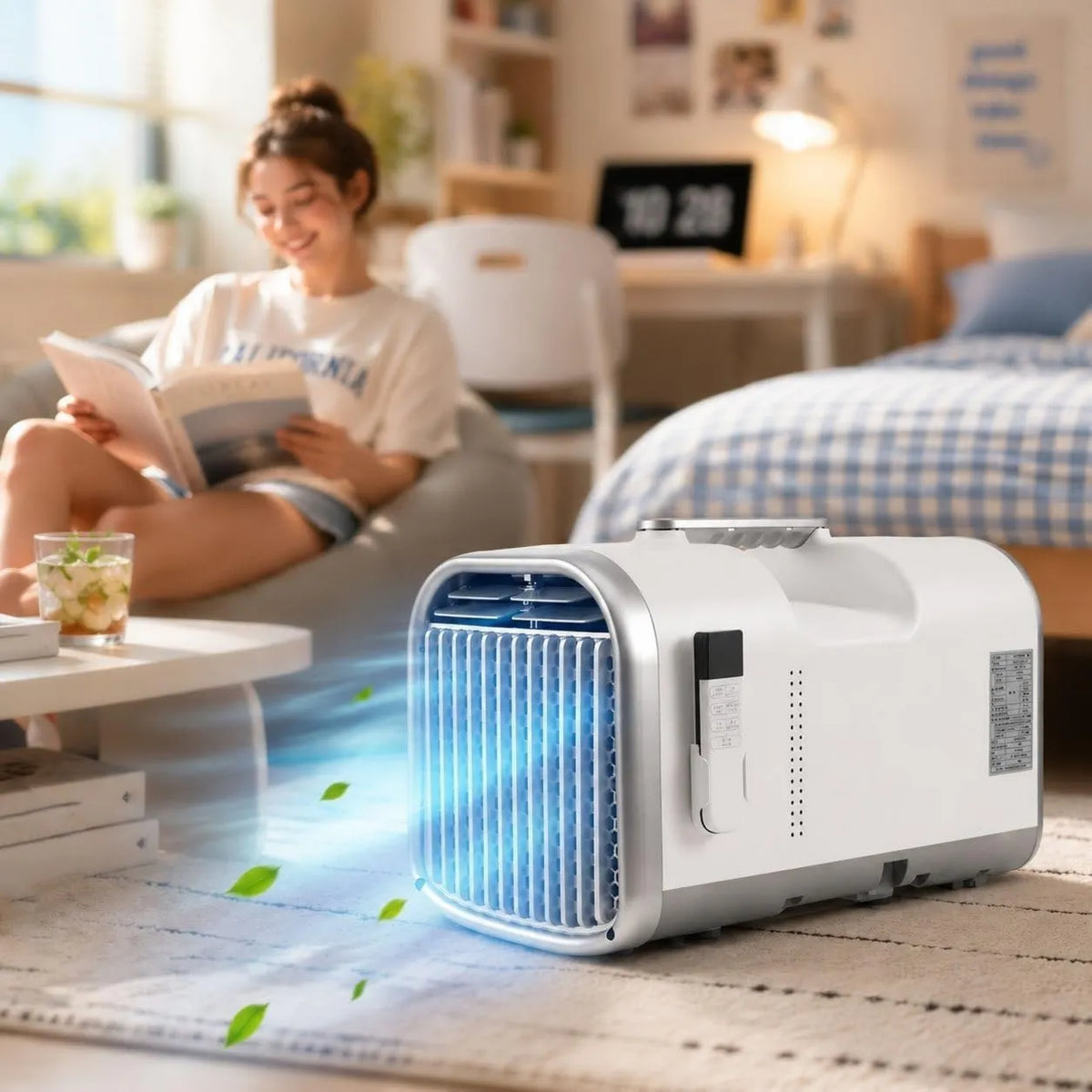 BoTongSiHai Ar condicionado, portátil, camping, 5100 BTU, Refrigeração, Desumidificador e Modo de Sono