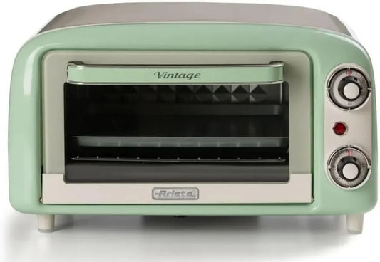 Ariete Forno elétrico, 10 L, 800 W, temporizador, grelha, aço inoxidável, verde, temperatura até 230°, 60 minutos temporizador, capacidade 10L, 800W, Para Bake