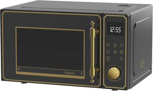 Microondas, 25 L, 1200/2200 W, toque, preto, Kaiser Empire M 2530 Retro microondas preto 25 l 1200 W churrasco 2200 W girando calor FullTouch
