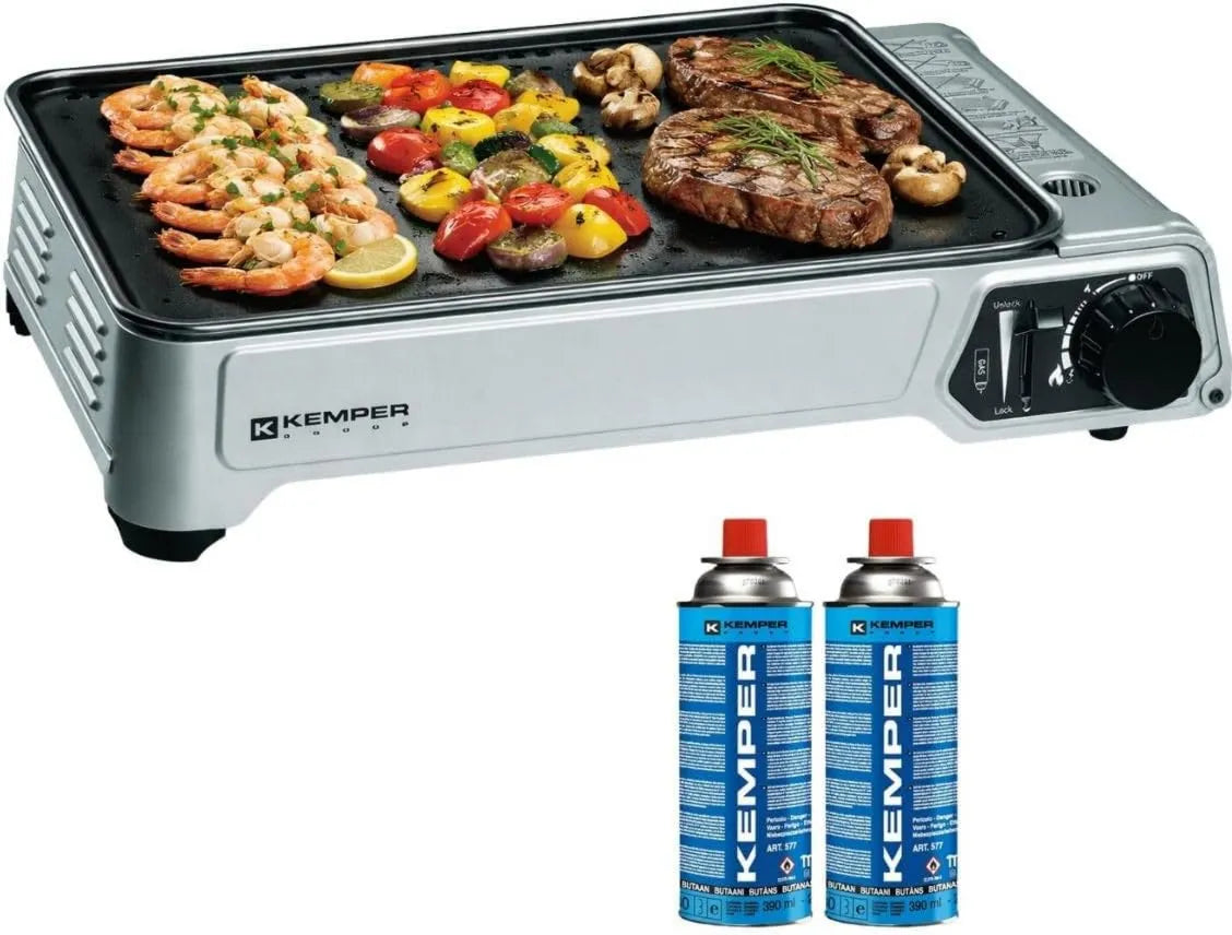 Placa de gás, 2300 W, portátil, toque, camping, placa de gás, Kemper