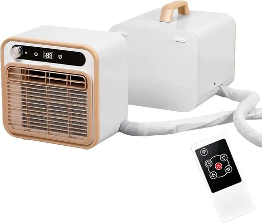 PioMue Ar condicionado 1.5mConectingPipe, 130 m3/h, portátil, temporizador, silencioso, camping, Ar condicionado Split 5.000 BTU com comando à distância 1.5mConectingPipe