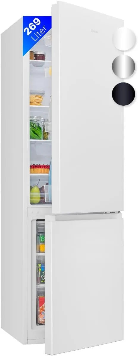 Bomann Congelador, 269 L, 2 zonas de temperatura, armário congelador, branco, grande capacidade, controlo contínuo de temperatura, dobradiças