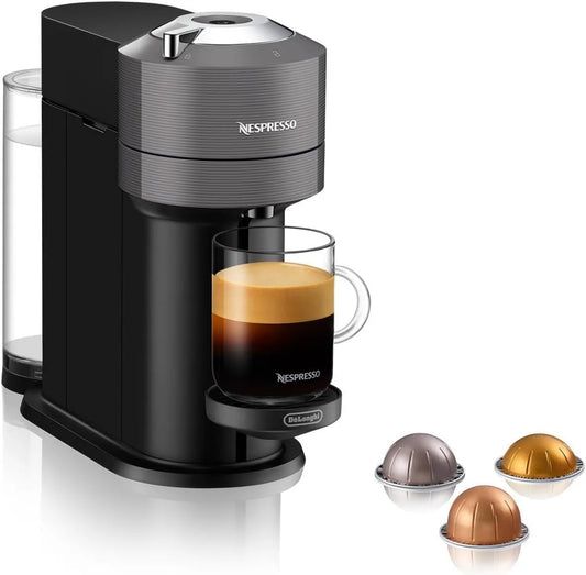 De'Longhi Gris., Nespresso Vertuo Next Máquina de café cápsula ENV, Máquina de café com 5 tamanhos de chávena, detecção de código de barras 120.GY