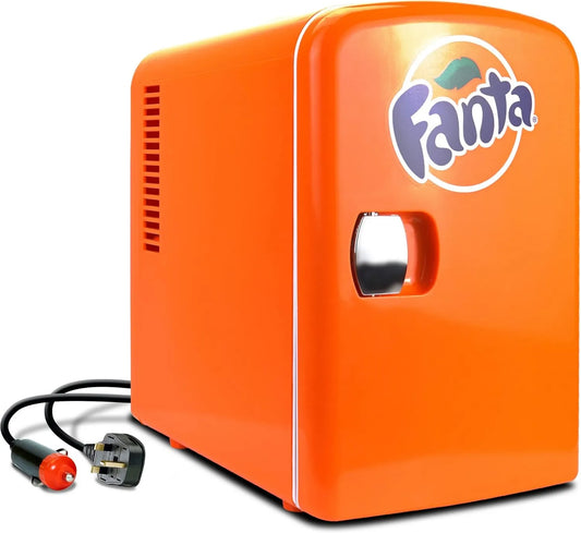 Frigorífico, 4 L, Silencioso, Laranja, Koolatron Mini frigorífico para quartos 4 L Frigorífico pequeno 6 latas Frigorífico de mesa